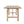 Rustic Dining Table with Metal Support in Natural Pine Wood Finish