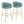 Claire - Contemporary / Glam Fixed Height Bar Stool (Set of 2) Round Footrest (Set of 2)