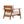 29.5' Mid-Century Modern Acacia Wood Outdoor Club Chair