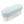 Ottoman Oval Storage Bench, Flannel with Metal Legs-Cyan