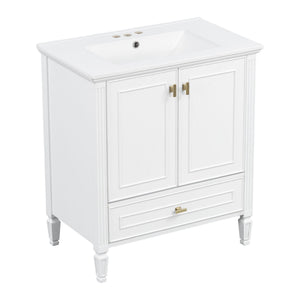 Freestanding Vanity With 1 Drawer & 2 Soft Close Doors With Door Mounted Storage