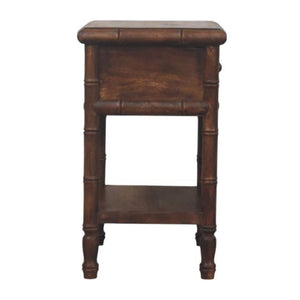 Solid Wood Bamboo Carved Bedside Table