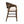 Wooden Frame Counter Stool with Rattan Back - Set of 2