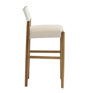 28.5'' Modern Solid Wood Bar Stool with Polyester Cushion - Set of 2