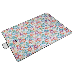 60" x 78" Waterproof Picnic Blanket Handy Mat with Strap Foldable Camping Rug for Camping Hiking Grass Travelling