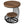 Round Vintage End Table With 2 Tier Storage