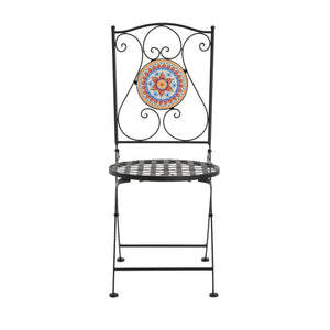 Lambert Outdoor Chat Set - Black / Red