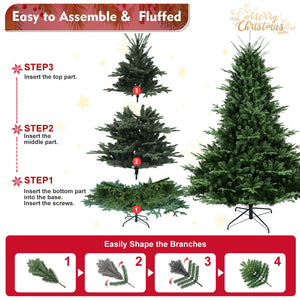 Full-Shaped 7.5FT Christmas Tree with 2441 Tips