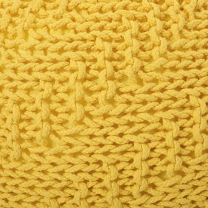 Bordeaux - Knitted Round Pouf Ottoman