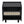 Black Nightstand with Rattan Detail