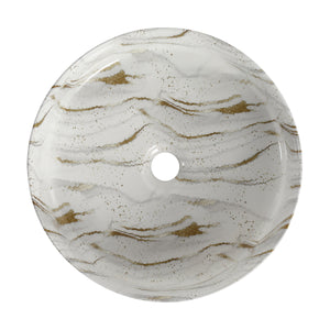 Ceramic Round Above Counter Bathroom Sink Art Basin