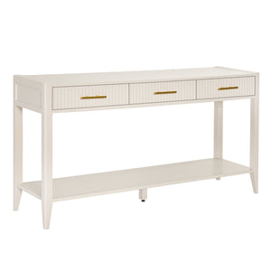 U Style 60" Painted Console Table with 3 Drawers