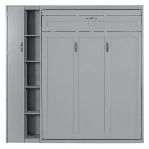 Murphy Wall Bed With Shelves, Wardrobe And LED Lights