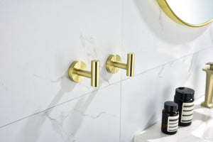6-Pack Wall-Mounted Stainless Steel Bathroom Towel Hooks