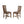 Open Slat Back Kitchen Side Chair (Set of 2) - Brown Oak