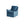 Swivel Chair With Curved Arms And Straight Back - Blue