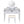 Luxury Vanity Desk With Round Mirror Height Adjustable Dressing Table Set Engineered Wood - Silver