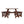Outdoor 8 Person Round Picnic Table with Built-In Benches