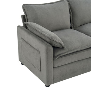 Modern Single Seat Accent Chair With Side Storage Pockets