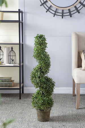 7.5x7.5x35" 3 Foot Tall Artificial Spiral Boxwood Tree