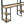 Full Size Loft Bed With Staircase, Built In Desk And Shelves And Sleeping Surface - Black