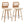 Folia - Mid Century Modern Counter Stool With Footrest (Set of 2)