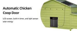 70" Automatic Chicken Coop with Solar-Powered Door