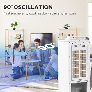 HOMCOM 26" Evaporative Air Cooler with Ice Packs