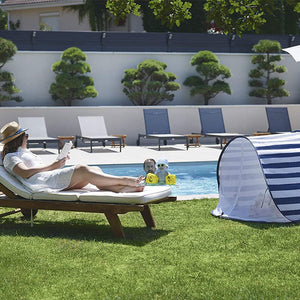 Babymoov Kid's UV Resistant Portable Pop Up Sun Shelter and Marine Play Tent - TRAPSKI