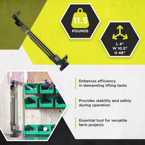 Timber Tuff 48 Inch Standard Base Farm Jack with 7000 Pound Weight Capacity - TRAPSKI