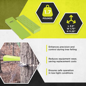 Timber Tuff 10 Inch Felling Wedge w/Hi Vis Color and Serrated Grippers (2 Pack)