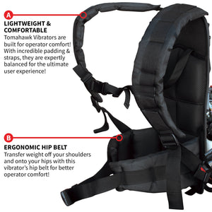 2HP Honda Concrete Vibrator with Flex Shaft Cable Whip Backpack - TRAPSKI
