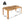 Kaja Outdoor Acacia Wood Dining Table, Teak Finish with Slat Design