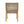 Outdoor Dining Chair Set of 4 - Acacia Wood and Wicker with Cream Cushion
