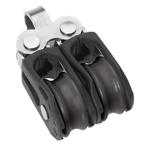 Barton Marine Size 0 20mm Plain Bearing Pulley Block Double Fixed Eye [N00210] - TRAPSKI