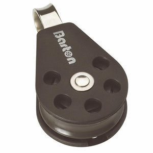 Barton Size 1 30mm Plain Bearing Pulley Block Single Fixed Eye [N01110] - TRAPSKI