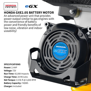 2.4 HP Battery Powered Vibratory Rammer Tamper Compactor with Honda GXE2.0S Motor - TRAPSKI
