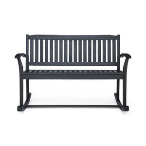 Baxter Rocking Loveseat with Rocking Motion - Dark Gray