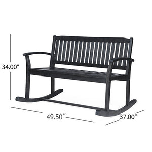 Baxter Rocking Loveseat with Rocking Motion - Dark Gray