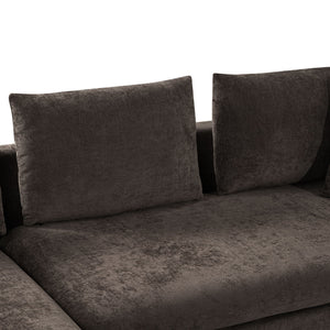 Modern L Shaped Sectional Sofa With Upholstery And Wooden Storage