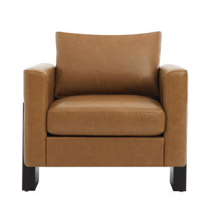 Modern Accent Chair Stylish Club Chair Armchair with Rubberwood Legs for Living Room, Bedroom, or Office