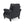 Contemporary Black PU Club Chair with Nailhead Trim and Rolled Armrests