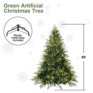 4ft Pre-Lit Artificial Christmas Tree with 150 Warm Lights