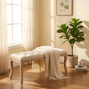 Bedroom Bench French Vintage Tufted Entryway Bench