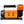 Heavy Duty 12V Air Compressor, Tire Inflator With Pressure Gauge, Compact Size - Black / Orange