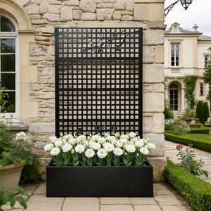 Metal Planter Box with Trellis 70.9in H x 43.3in W x 15.8in D
