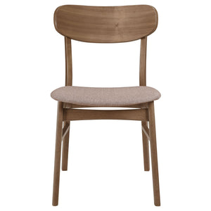 Whisten - Dining Set With Rounded Tabletop And Upholstered Chairs