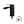 Rectangular Vessel Sink With Faucet & Drain - White / Black