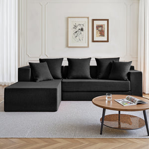 106.5" Convertible L-Shaped Sectional Sofa Bed