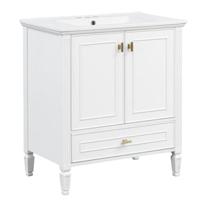Freestanding Vanity With 1 Drawer & 2 Soft Close Doors With Door Mounted Storage